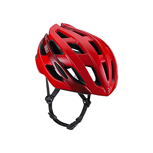 BBB Cycling Unisex-Adult Fahrradhelm Hawk | Damen und Herren | Aerodynamisch und 21 Luftschlitze | Rennrad | BHE-151 | Glänzend Rot M (54-58 cm), glossy red, M (54-58cm) von BBB
