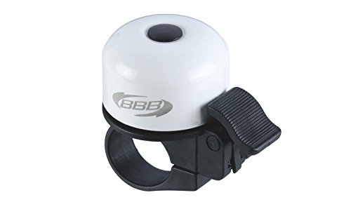 BBB CyclingLoud&Clear Fahrradklinge|Langlebige und leichte Glocke|Schraubklemmmechanismus passend für 31,8 mm, 25,4 mm und 22,2 mm, Weiß von BBB