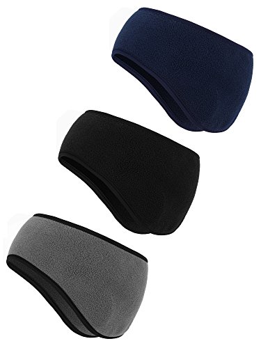 BBTO 3 Stücke Ohrwärmer Stirnband Winter Kopfband Schaffell Stirnbänder für Herren und Damen (Color Set 1) von BBTO