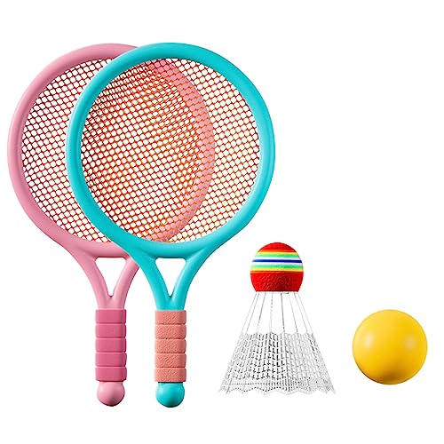 1 Paar Kinder-Badmintonschläger für Kinder, Set beinhaltet 2 Schläger, 1 Badminton für Badminton-Zubehör, Kinder-Tennisschläger, Kinder-Badmintonschläger-Set, Tennisschläger-Set von BCIOUS