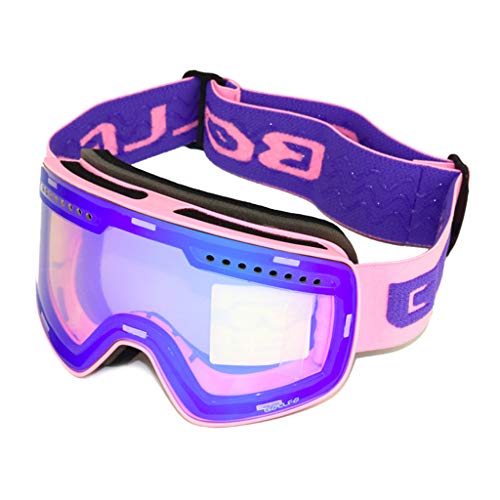 BCIOUS Skibrille Mit Doppellagiger Abnehmbarer Linse Skifahren Antibeschlag UV Snowboard Auge Zum Schutz Männer Und Frauen Ski Sonnenbrille Brillen Handschuhe Für Kinder Und Jungen von BCIOUS