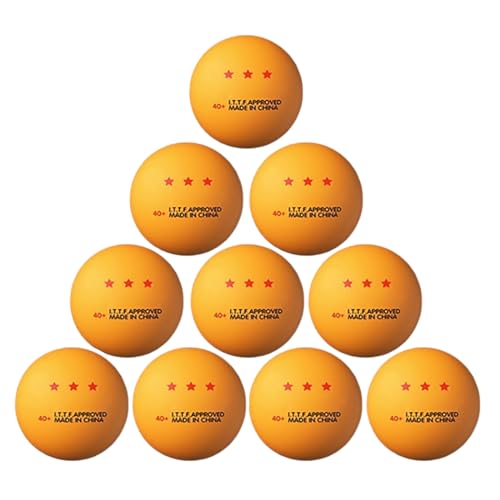 BCIOUS Tischtennisbälle, Ersatz-Pingpong-Ball, 3-Sterne-Standard-Tischtennisbälle für Innen- und Außenbereich, professionelle Pingpong-Bälle, langlebige Trainingsgeräte, 10 Stück von BCIOUS