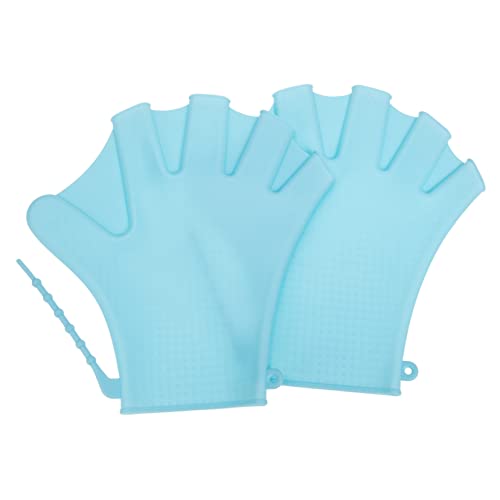 BCOATH 1 Paar Schwimmhandschuhe Silikon Schwimmpaddel Wasserbeständige Handschuhe Schwimmbadhandschuhe Tauchhilfshandschuh Wasserhandschuhe Verstellbare Poolhandschuhe von BCOATH