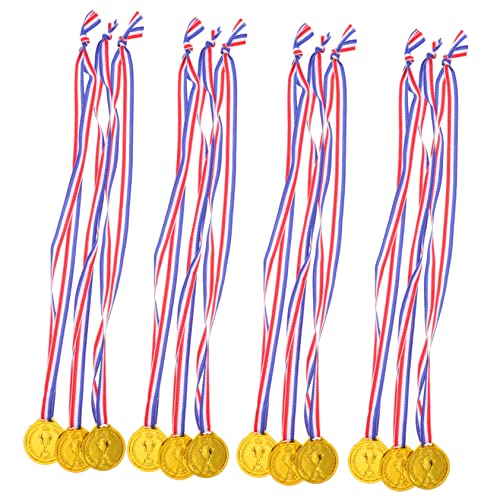 BCOATH 12 Stück Kinder Medaillenspielzeug Goldmedaillen Dekor Kindermedaille Medaillen Für Auszeichnungen Für Kinder Wettbewerbsmedaillen Auszeichnungsmedaillen Mit Schlüsselband von BCOATH