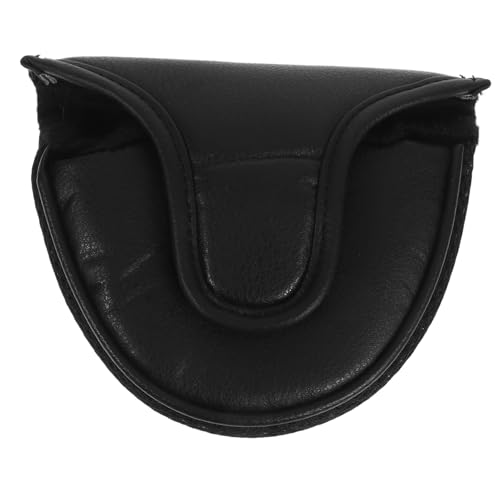 BCOATH Golfs Putter Sleeve aus Kunstleder Mallet Form Schlägerkopfabdeckung Robuster Schutz für Golfschlägerkopf Leichtes Golfzubehör Passend Schaft Putter Schwarz von BCOATH