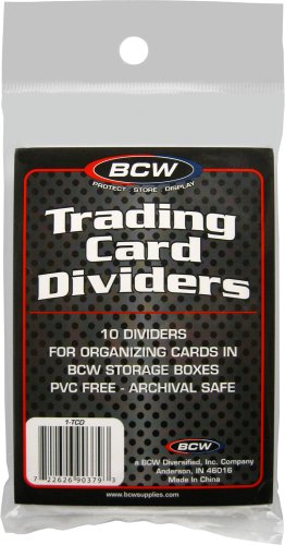 BCW Trading Card Dividers Sportartikel, durchsichtig, 2 11/16 X 3 13/16 von BCW