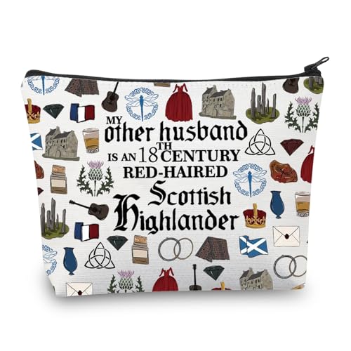 BDPWSS Outlander Make-up-Tasche "My Other Husband is an 18th Century Red Hairired Scottish Highlander Sassenach Gift, Anderer Ehemann, Wasserfest von BDPWSS