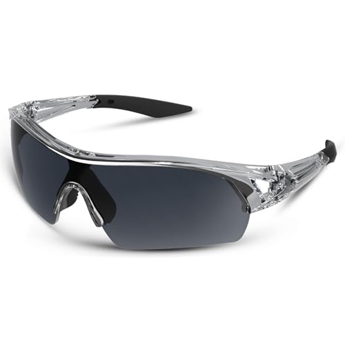 BEACOOL Sport Sonnenbrille Herren Damen Fahrradbrille Radbrille für Fahrrad MTB Angeln transparente Gläser aus Polycarbonat mit UV400 Schutz von BEACOOL