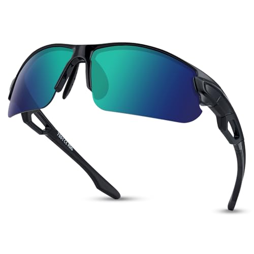 BEACOOL Sportbrille Polarisiert UV400 Schutz Sunglasses Herren-Damen-Sport Sonnenbrille Schnelle Brille Rave Radfahren Fahrrad Angeln Rennrad von BEACOOL