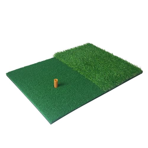 Golfmatte Dual Turf Golf Hiting Matte tragbare Golf -Übungsmatte mit T -Shirt -Halter zum Training 40x60 cm 2 in 1, Golfmatte von BEAHING
