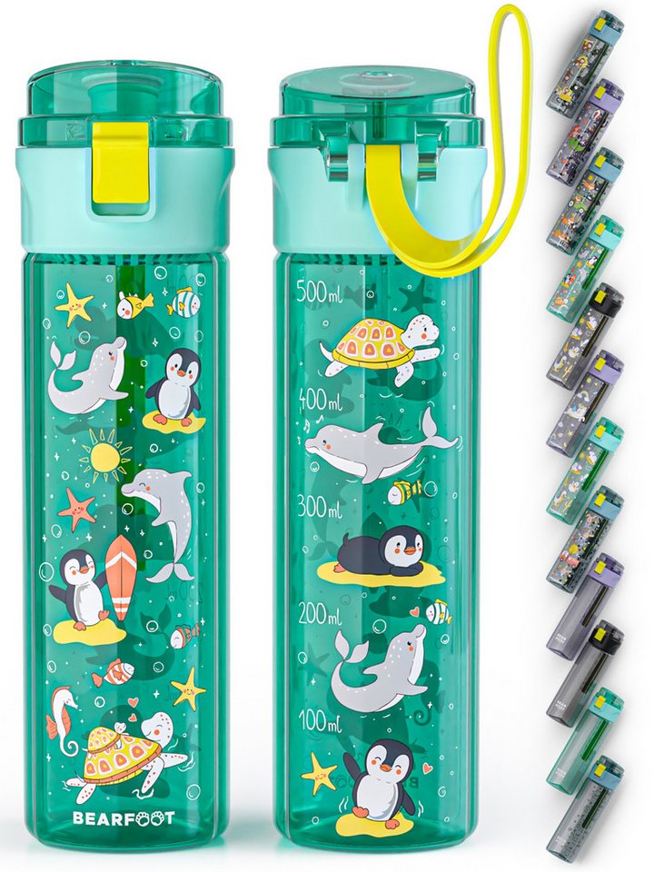 BEARFOOT Trinkflasche Trinkflasche Kinder, leichte Wasserflasche - Ozen mint von BEARFOOT