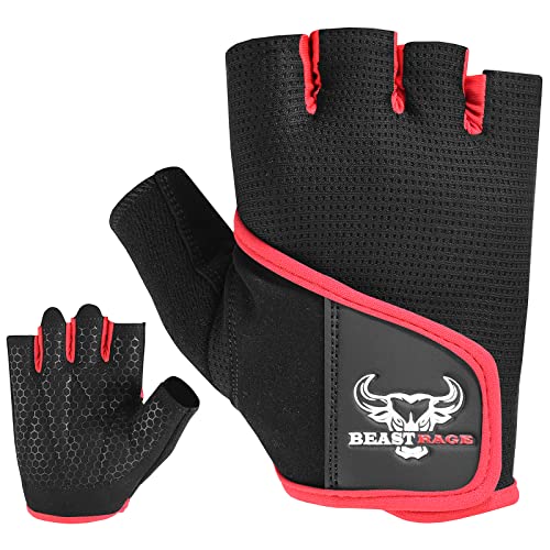 Beast Rage Fitness-Handschuhe, Trainingshandschuhe für Damen und Herren vollständig gepolstert, Handgelenkstütze,für Crossfit, Bodybuilding Krafttraining, Radfahren von BEAST RAGE