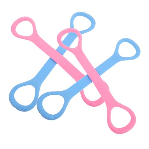BEBEMOKO 4 Stück Teiliges Yoga Resistance Band für Frauen Elastische Fitnessbänder Dickem Förmige Zugbänder für Schulteröffnung und Rückenformung Vielseitig für Yoga Training Zuhause und von BEBEMOKO