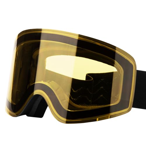 BEBIKR Skibrille, UV-Schutz, Snowboardbrille, Anti-Beschlag, doppellagig, Skibrille, Outdoor-Sport, Schneebrille, Snowboardbrille, doppellagig, UV-Schutz, Sportbrille von BEBIKR