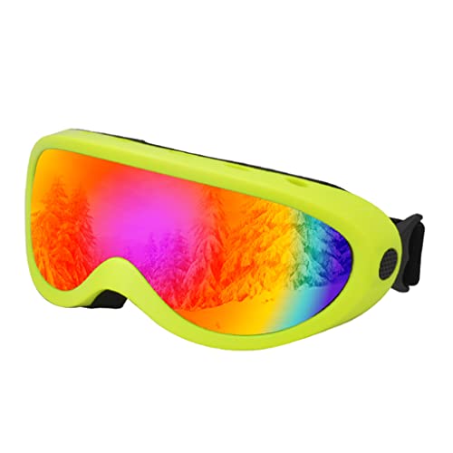 Praktische Skibrille, verstellbare Schnalle, fester, bequemer Schwamm, exquisite Outdoor-Brille, Wintersportzubehör, Skibrille, schwarz, blau, grün, lila, weiß, gelb, für Skifahren, Klettern, Wandern von BEBIKR