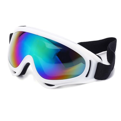 BECILES Ski Snowboard Brille, UV-Schutz Goggle, Motocross Brille Helmkompatible, Anti-Fog Skibrille, Sportbrille für Skifahren Motorrad Fahrrad Skaten, Unisex von BECILES
