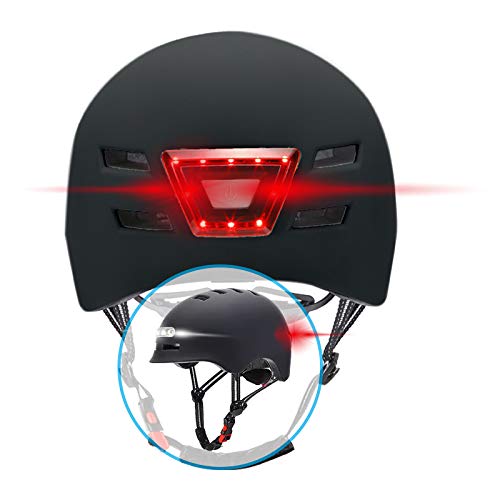 BEEPER Unisex Jugend ME135S-N Helm mit integrierter Beleuchtung, Schwarz, S von BEEPER