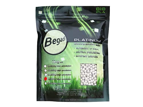 3.000 BEGADI Platinum Grade Bio Airsoft BBS, mehrfach poliert & speziell gehärtet 6mm, 0,30g -hell- von BEGADI