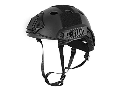 BEGADI Basic 'Parajumper Fast' Combat Helm, für Airsoft, mit umfangreichem Zubehör - schwarz - von BEGADI