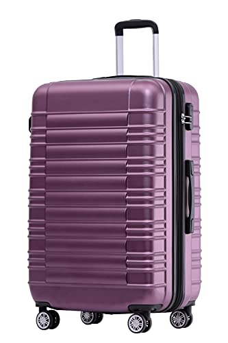 BEIBYE 2088 Zwillingsrollen Reisekoffer Koffer Trolleys Hartschale M-L-XL-Set (Violett, M) von BEIBYE
