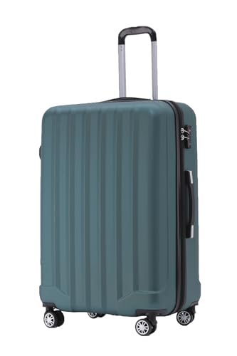BEIBYE TSA-Schloß 2080 Hangepäck Zwillingsrollen neu Reisekoffer Koffer Trolley Hartschale Set-XL-L-M(Boardcase) (Dunkelgreen, L) von BEIBYE