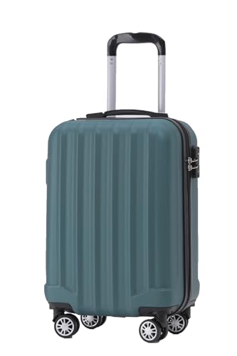 BEIBYE TSA-Schloß 2080 Hangepäck Zwillingsrollen neu Reisekoffer Koffer Trolley Hartschale Set-XL-L-M(Boardcase) (Dunkelgreen, M) von BEIBYE