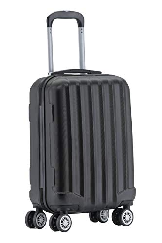 BEIBYE TSA-Schloß 2080 Hangepäck Zwillingsrollen neu Reisekoffer Koffer Trolley Hartschale Set-XL-L-M(Boardcase) (Schwarz, M) von BEIBYE