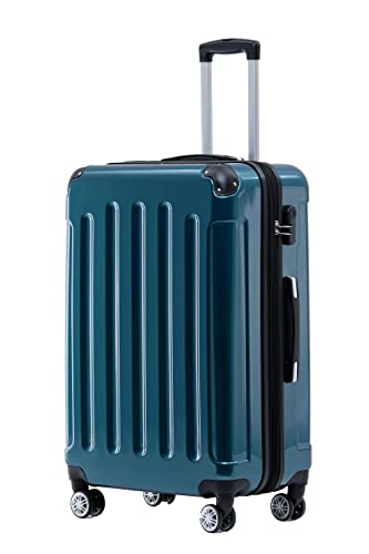 BEIBYE Zwillingsrollen 2048 Hartschale Trolley Koffer Reisekoffer Taschen Gepäck in M-L-XL-Set (Pale Green, M) von BEIBYE