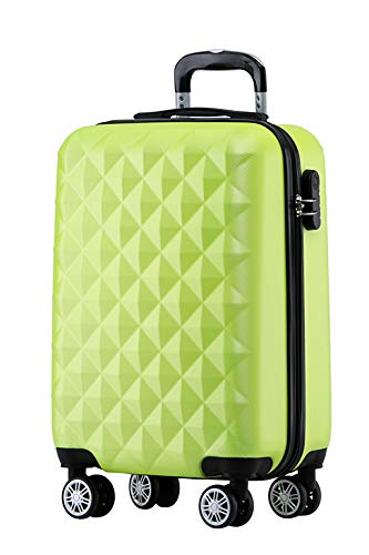 BEIBYE Zwillingsrollen 2066 Hartschale Trolley Koffer Reisekoffer Handgepäck Boardcase M (Grün) von BEIBYE