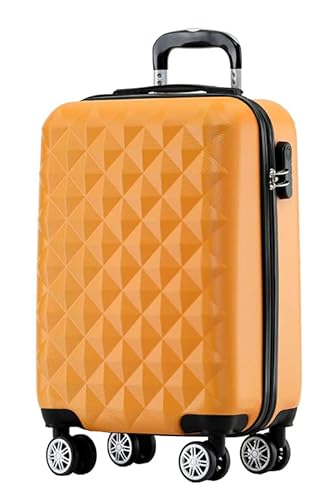 BEIBYE Zwillingsrollen 2066 Hartschale Trolley Koffer Reisekoffer Handgepäck Boardcase M (Orangen) von BEIBYE