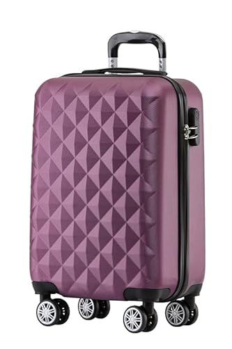 BEIBYE Zwillingsrollen 2066 Hartschale Trolley Koffer Reisekoffer Handgepäck Boardcase M (Violett) von BEIBYE