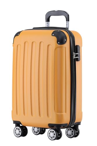 BEIBYE Zwillingsrollen Hardcase Reisekoffer Koffer Trolleys Hartschale in XL-L-M in 14 Farben (Orangen, Handgepäck (55cm)) von BEIBYE