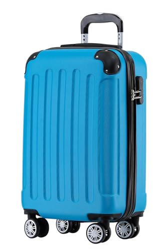 BEIBYE Zwillingsrollen Hardcase Reisekoffer Koffer Trolleys Hartschale in XL-L-M in 14 Farben (Türkis, Handgepäck (55cm)) von BEIBYE