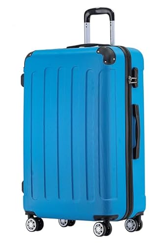 BEIBYE Zwillingsrollen Hardcase Reisekoffer Koffer Trolleys Hartschale in XL-L-M in 14 Farben (Türkis, Mittler Koffer (66cm)) von BEIBYE