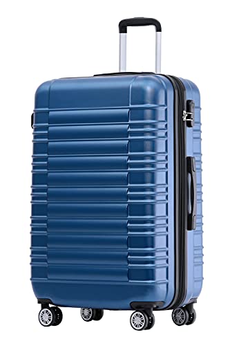BEIBYE Zwillingsrollen Reisekoffer Koffer Trolleys Hartschale M-L-XL-Set , Erweiterbar, (Blau, M) von BEIBYE
