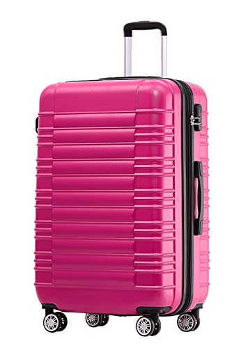 BEIBYE Zwillingsrollen Reisekoffer Koffer Trolleys Hartschale M-L-XL-Set (Peach, M) von BEIBYE