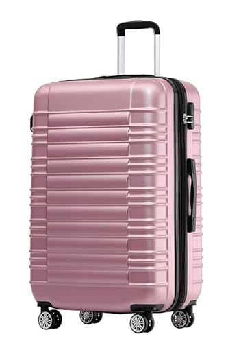 BEIBYE Reisekoffer 2088 Hartschalekoffer Gepäck Koffer Trolley Bordcase Handgepäck M in 14 Farben (Rosa) von BEIBYE
