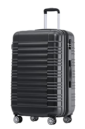 BEIBYE Reisekoffer 2088 Hartschalekoffer Gepäck Koffer Trolley Bordcase Handgepäck M in 14 Farben (Schwarz) von BEIBYE