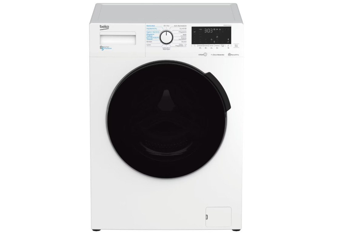 BEKO Waschtrockner WDW85141 Steam1 5kg/8kg Waschtrockner, 60 cm breit von BEKO