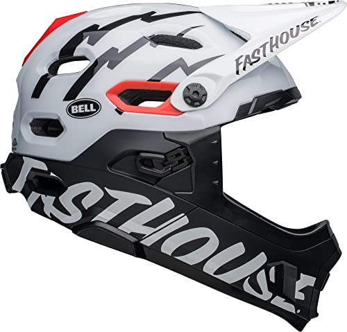 Bell Bike Unisex – Erwachsene SUPER DH Spherical Helme, Matte/Gloss Black/White Fasth, L von BELL