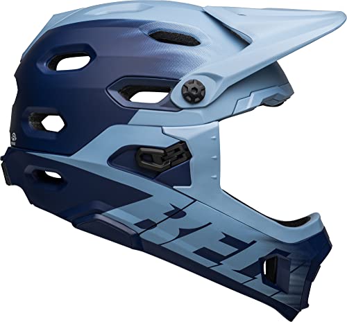 BELL Super Dh MIPS MTB Helm, Hellblau/Marineblau matt, L (58-62 cm) von BELL