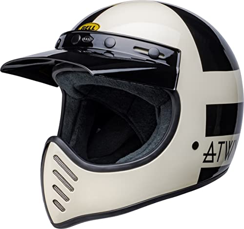 Bell Moto-3 Atwyld Orbit Motocross Helm (Black/White/Gold,XS (53/54)) von BELL