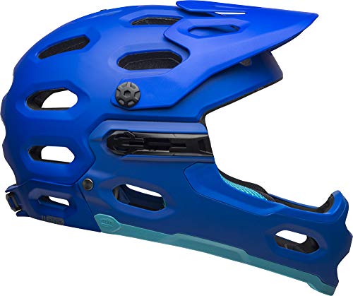 BELL Unisex -Erwachsene Super 3r MIPS MTB Helm, Matt Blues, L (58-62 cm) von BELL