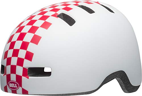 Bell Unisex Jugend LIL RIPPER Fahrradhelm, mat white/pink checkers, 45-52 cm von BELL