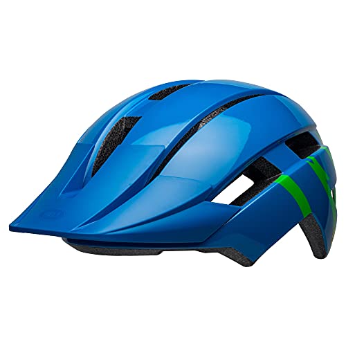 Bell Unisex Jugend Sidetrack Ii MIPS Fahrradhelme, Strike Gloss Blue/Green, Einheitsgröße von BELL