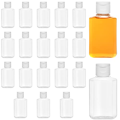Belle Vous Plastikflaschen zum Befüllen mit Klappdeckel (20 Stück) - 60 ml Reiseflaschen - Wiederverwendbare Leere Behälter für Kosmetik für Reisen, Gesichtswasser, Lotion, Haarspülung, Shampoo & Mehr von BELLE VOUS