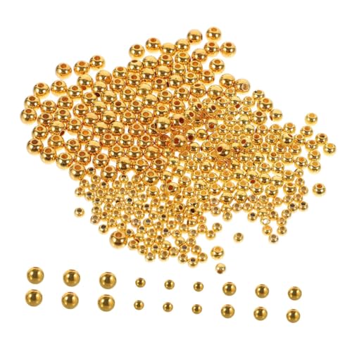 BELLIFFY 600 Stück Blockierperlen Angelstopper Perlen Angelzubehör Tragbare Angelperlen Angeldrahtperlen Goldene Perlen Zum Angeln Praktische Köderperlen Meeresangelperlen von BELLIFFY