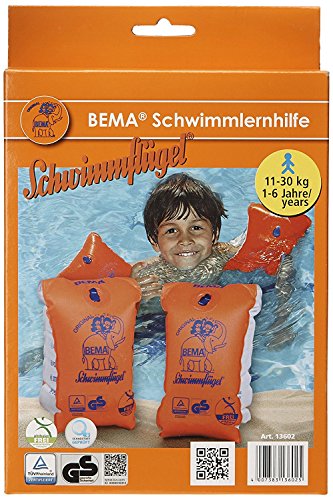 BEMA® Original Schwimmflügel, orange, Größe 0, 11-30 kg, 1-6 Jahre (3 Paar) von BEMA