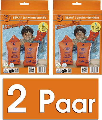 Happy People BEMA® Original Schwimmflügel, orange, Größe 0, 11-30 kg, 1-6 Jahre (2 Paar) von BEMA