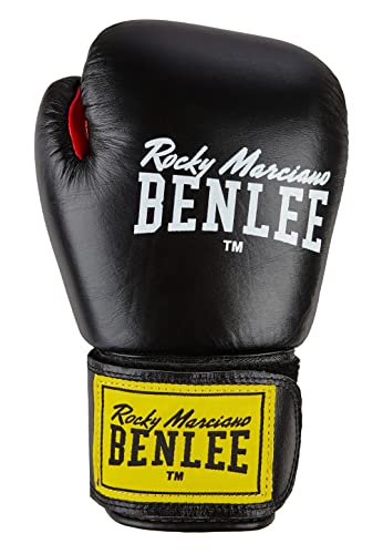 BENLEE 1100/194006Rocky Marciano Leder Boxhandschuh "Fighter", Schwarz/ Rot (Black/Red) , GröM-_e: 10 oz von BENLEE Rocky Marciano